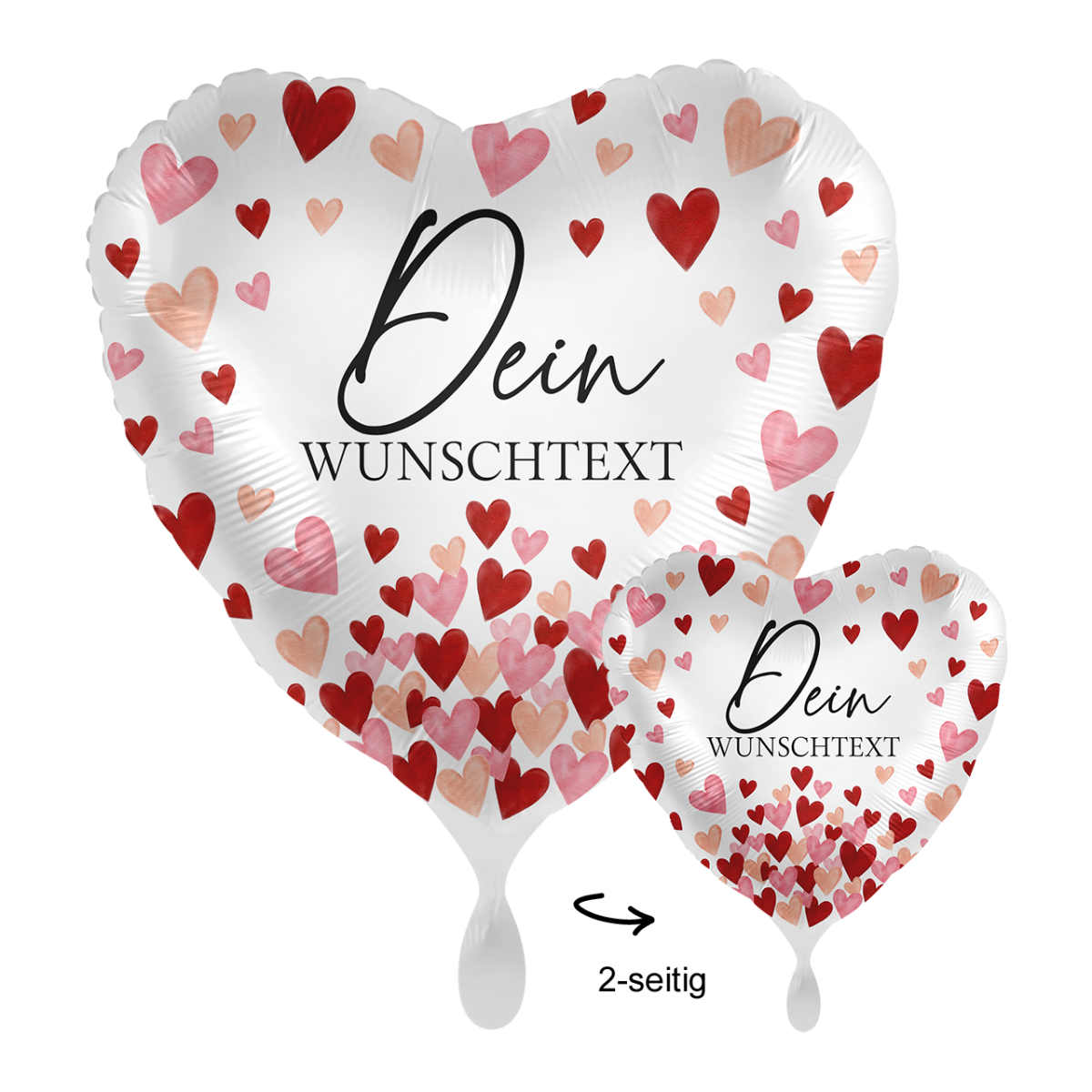 1 Ballon mit Text - All about Love - Luftballon-Welt