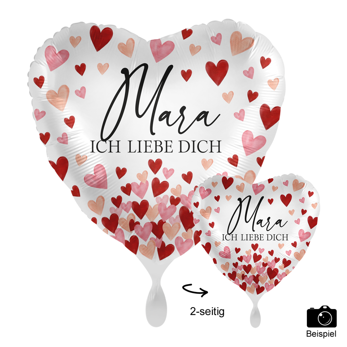 1 Ballon mit Text - All about Love - Luftballon-Welt