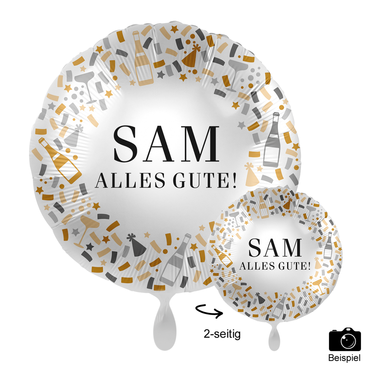 1 Ballon mit Text - Hello - Luftballon-Welt