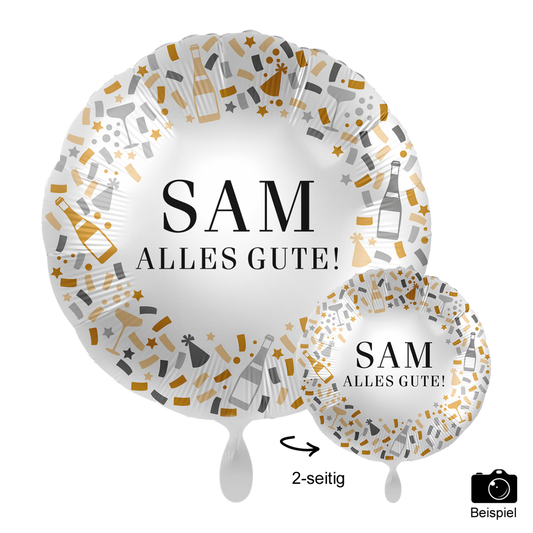 1 Ballon mit Text - Hello - Luftballon-Welt