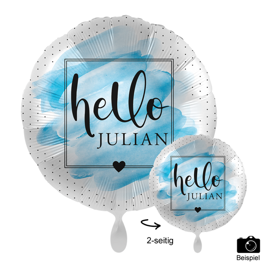 1 Ballon mit Text - Welcome to the World, Baby Boy! - Luftballon-Welt
