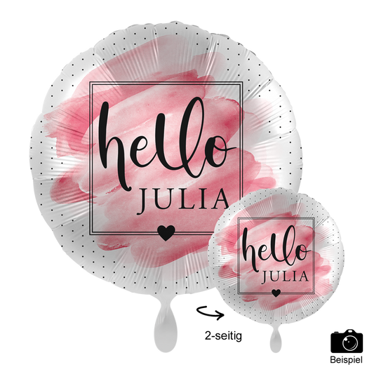 1 Ballon mit Text - Welcome to the World, Baby Girl! - Luftballon-Welt