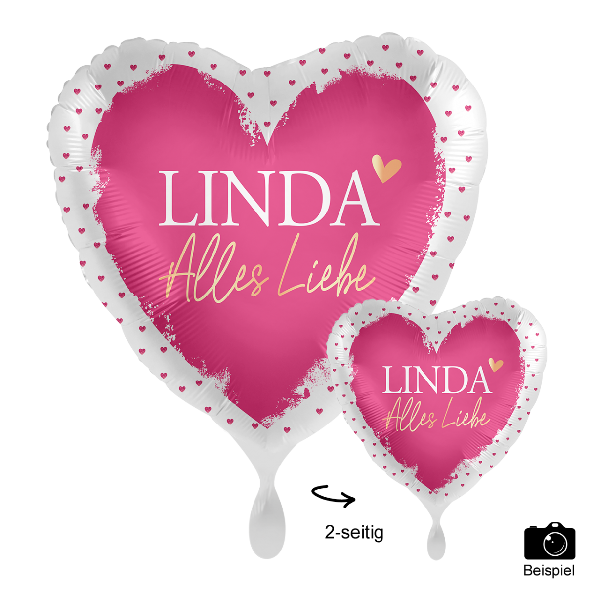 1 Ballon mit Text - With All My Heart - Luftballon-Welt