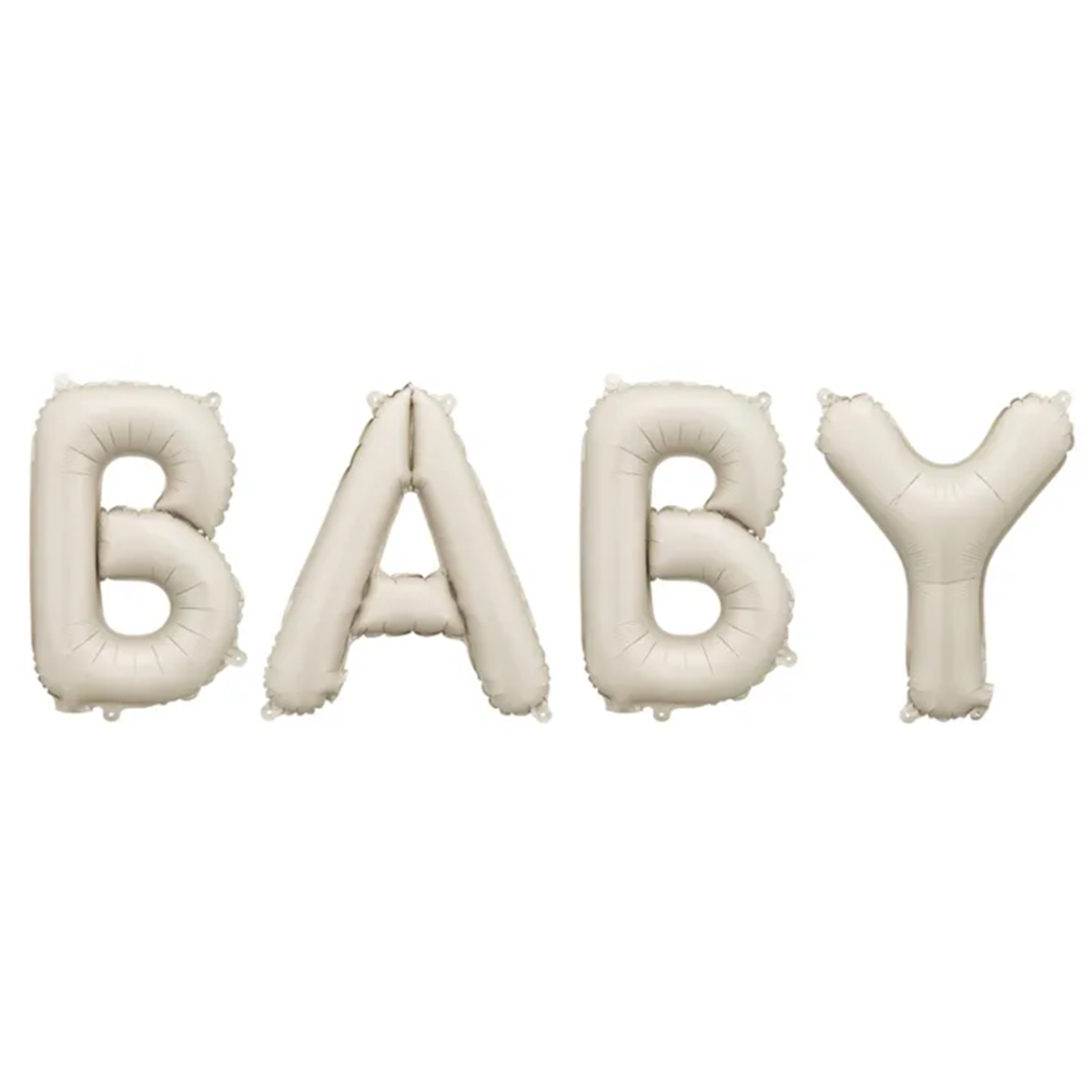 1 Ballon - Schriftzug - Baby - Beige - Luftballon-Welt