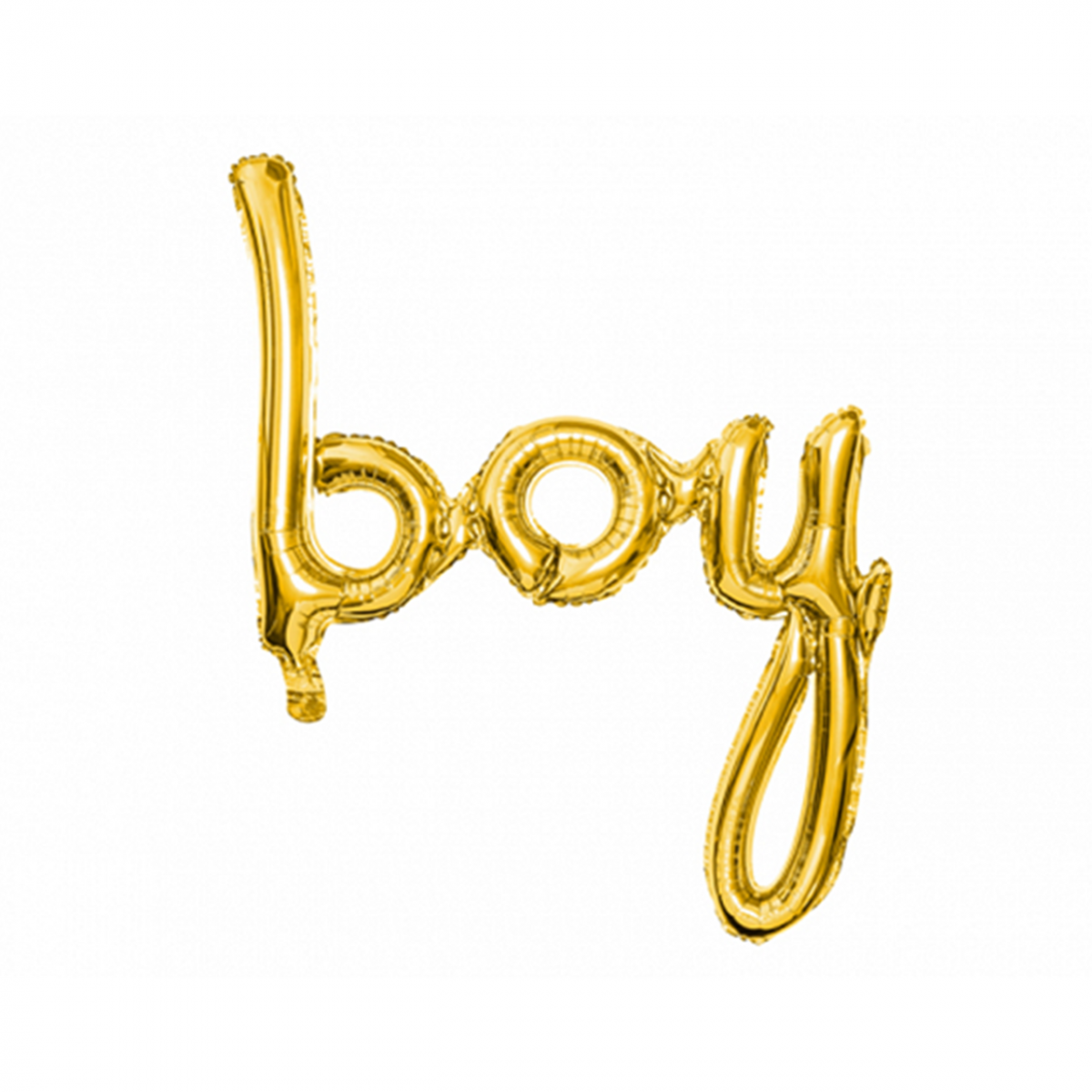 1 Ballon - Schriftzug - Boy - Gold - Luftballon-Welt