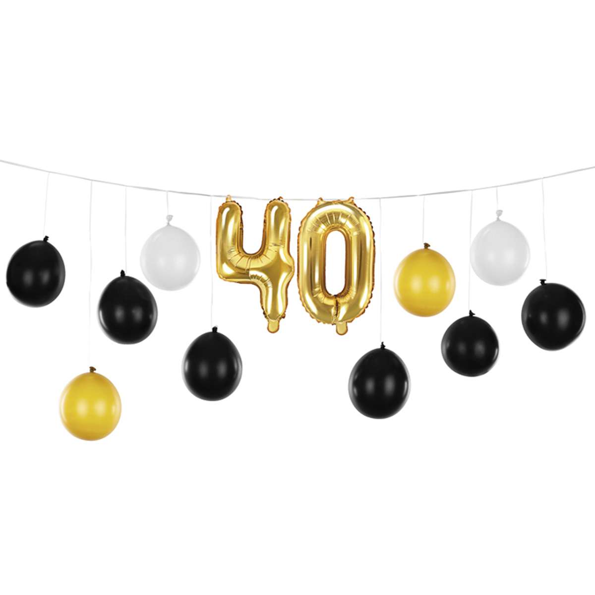 1 Ballonset - 3in1 - 40th birthday - Luftballon-Welt