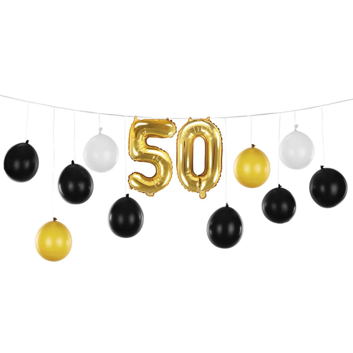 1 Ballonset - 3in1 - 50th birthday - Luftballon-Welt
