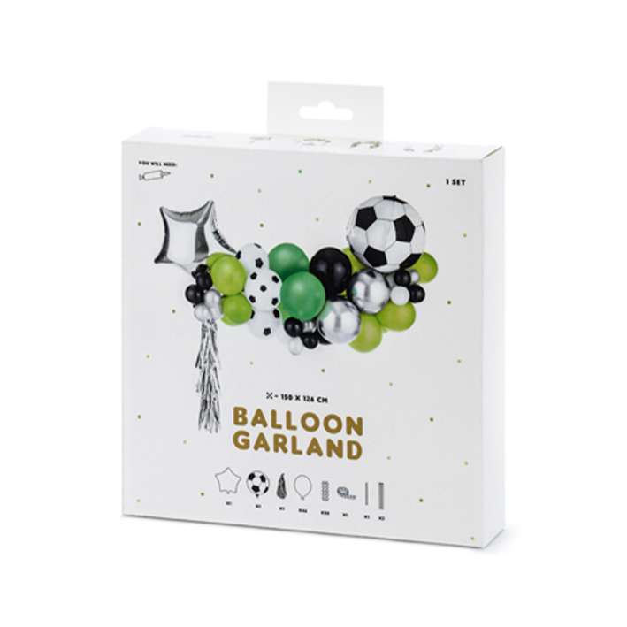 1 Ballonset - Ballongirlande - Football - Luftballon-Welt