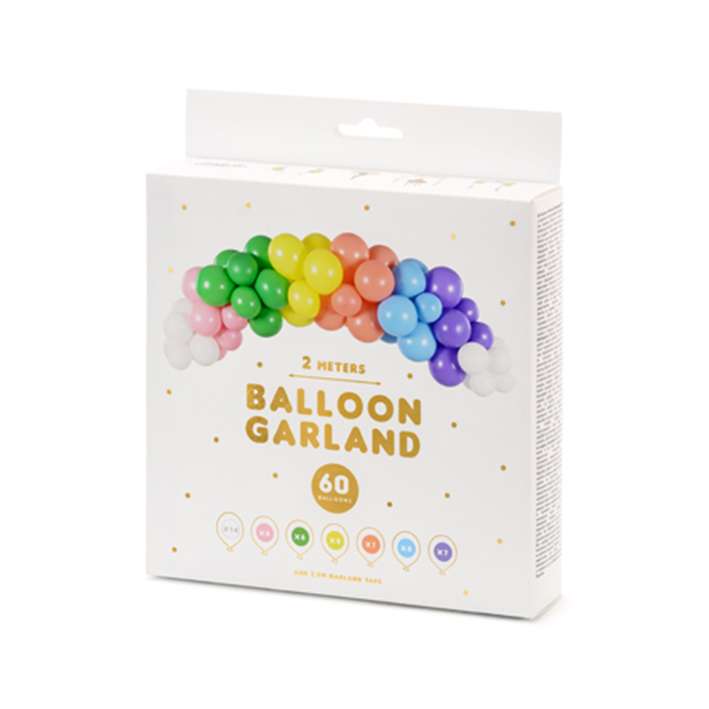 1 Ballonset - Ballongirlande - Rainbow - Luftballon-Welt