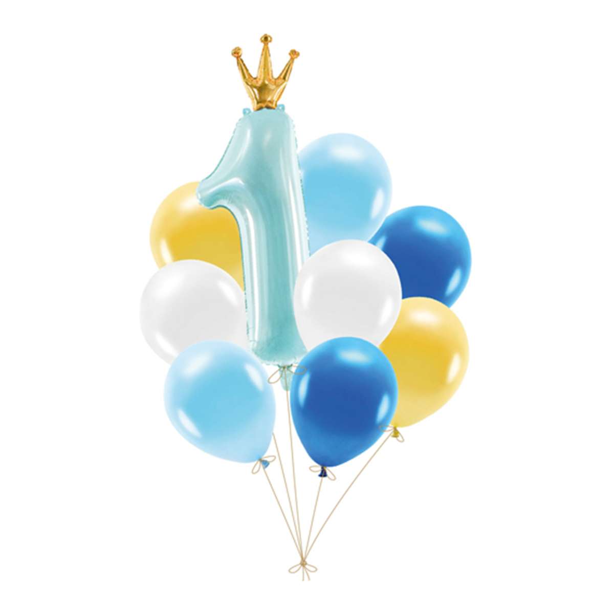 1 Ballonset - First Birthday, blue - Luftballon-Welt