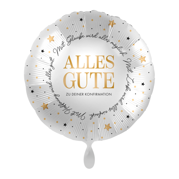 1 Balloon - Confirmation Stars - GER - Luftballon-Welt