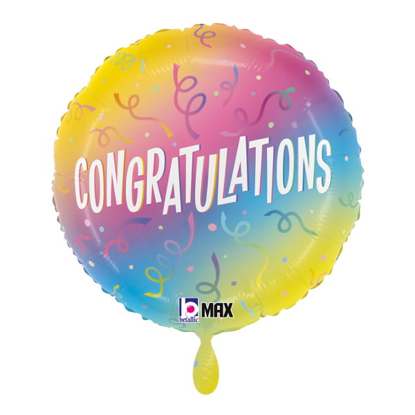 1 Balloon - Congrats Ombre - Luftballon-Welt