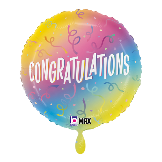 1 Balloon - Congrats Ombre - Luftballon-Welt
