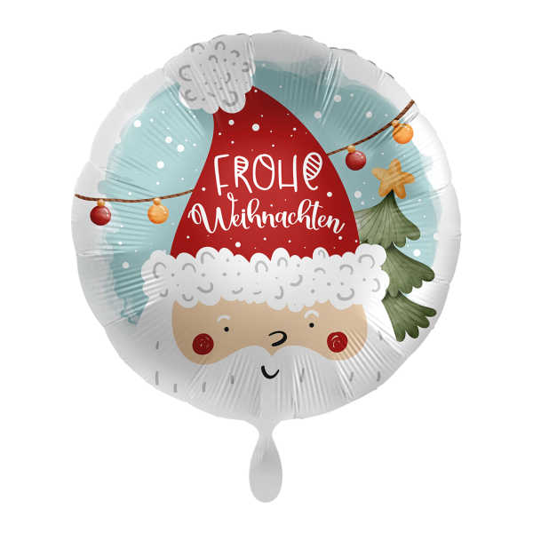 1 Balloon - Cute Santa Head - GER - Luftballon-Welt