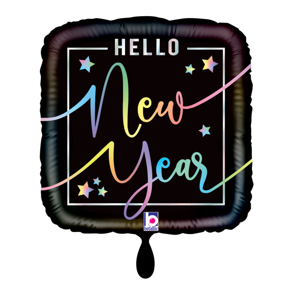 1 Balloon - Opal Hello New Year - Luftballon-Welt