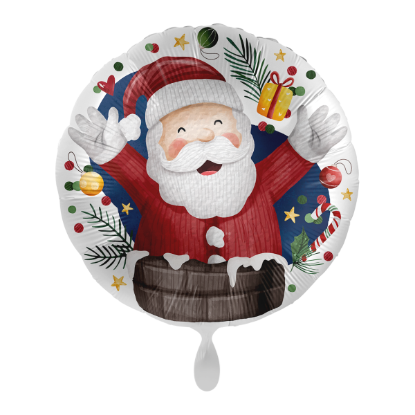 1 Balloon - Santa in Chimney - UNI - Luftballon-Welt