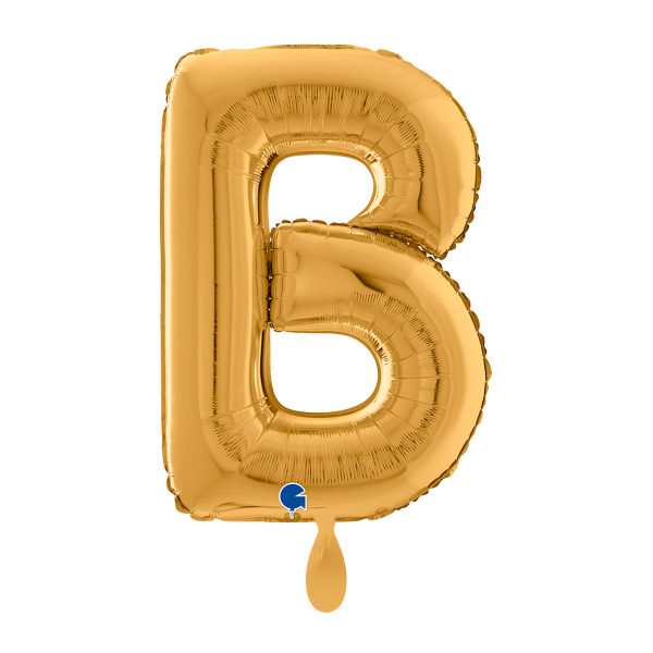 1 Balloon XXL - Letter B - Gold - Luftballon-Welt