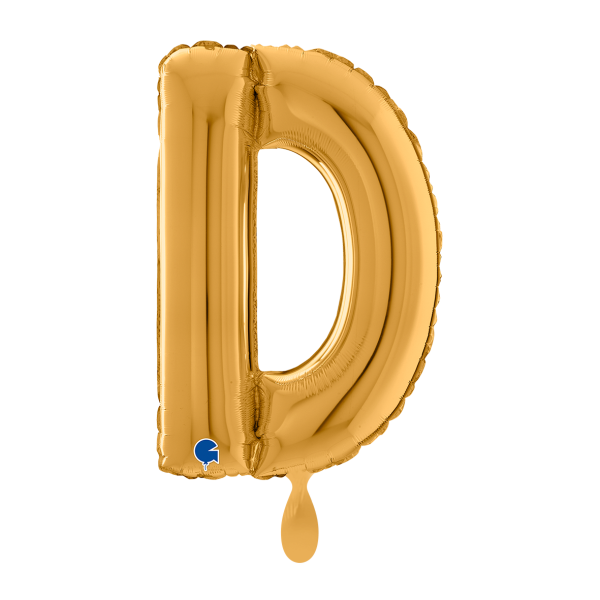1 Balloon XL - Letter D - Gold - Luftballon-Welt