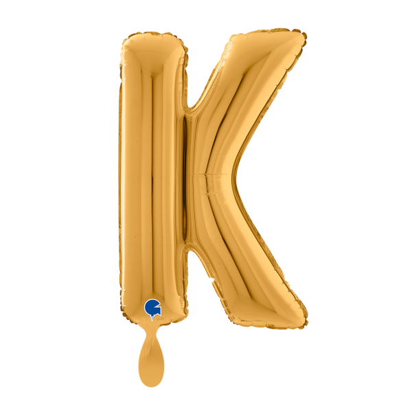 1 Balloon XXL - Letter K - Gold - Luftballon-Welt