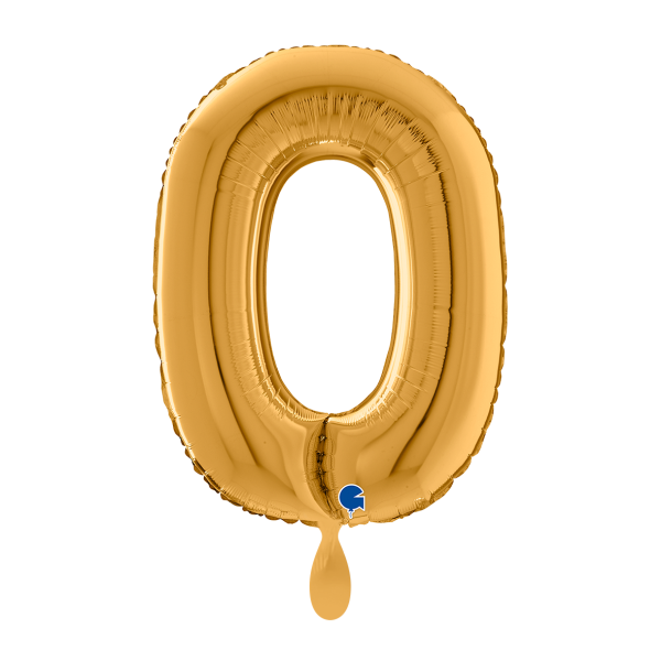 1 Balloon XL - Letter O - Gold - Luftballon-Welt