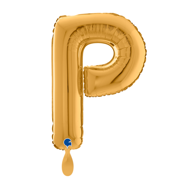 1 Balloon XL - Letter P - Gold - Luftballon-Welt