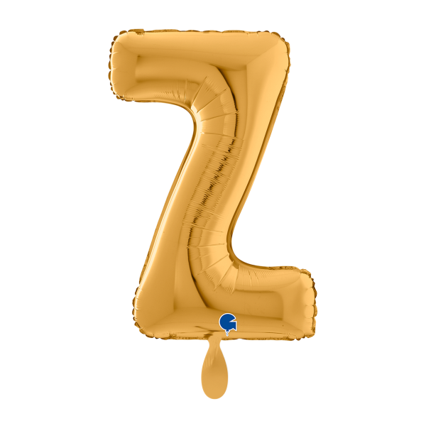 1 Balloon XXL- Letter Z - Gold - Luftballon-Welt