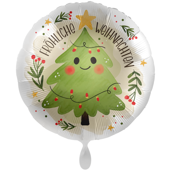 1 Balloon XXL - Happy Christmas Tree - GER - Luftballon-Welt