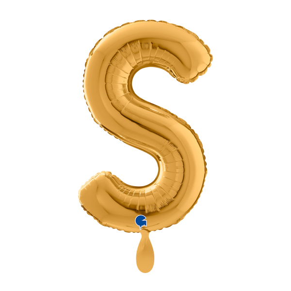 1 Balloon XXL - Letter S - Gold