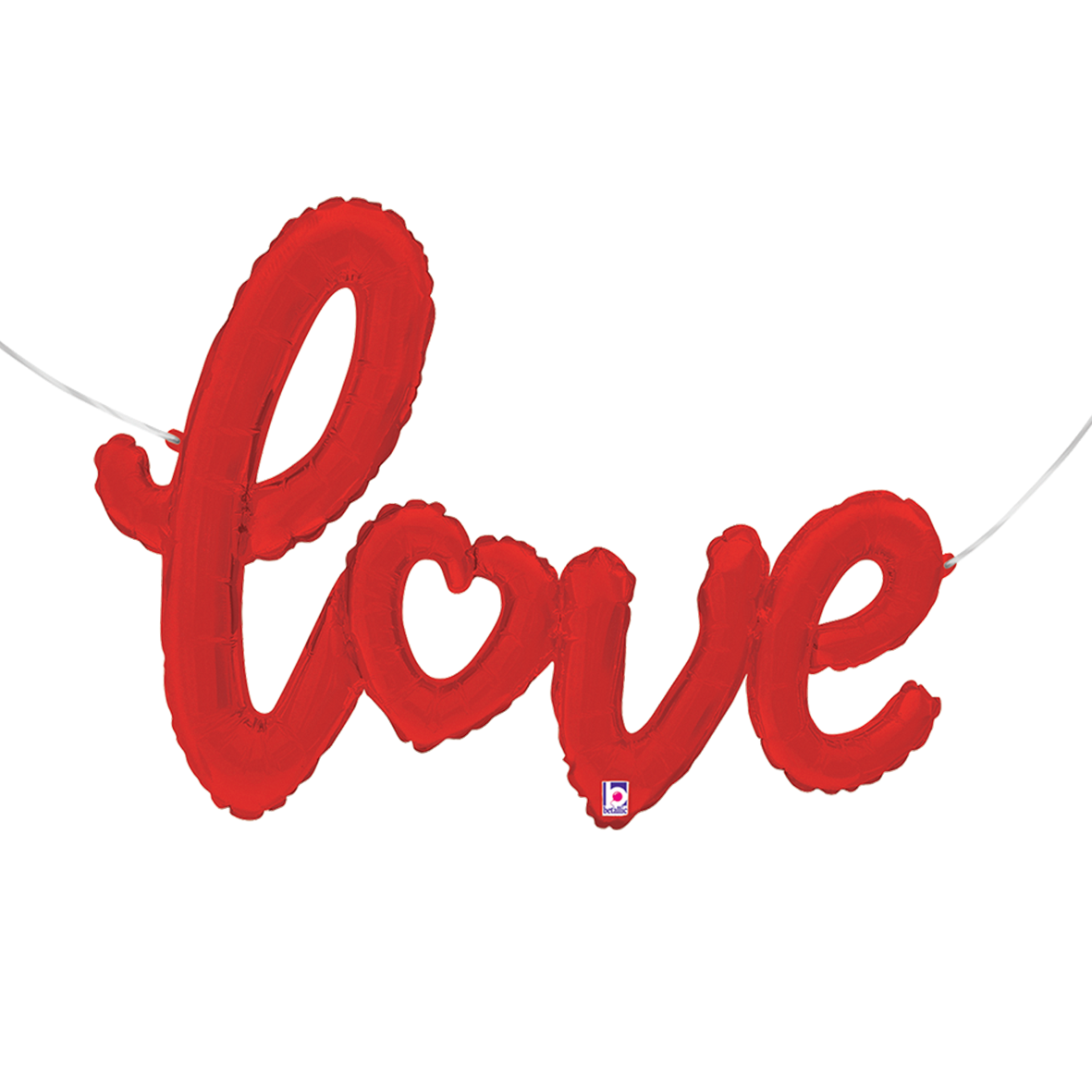1 Balloon XXL - Red Love Script - Luftballon-Welt