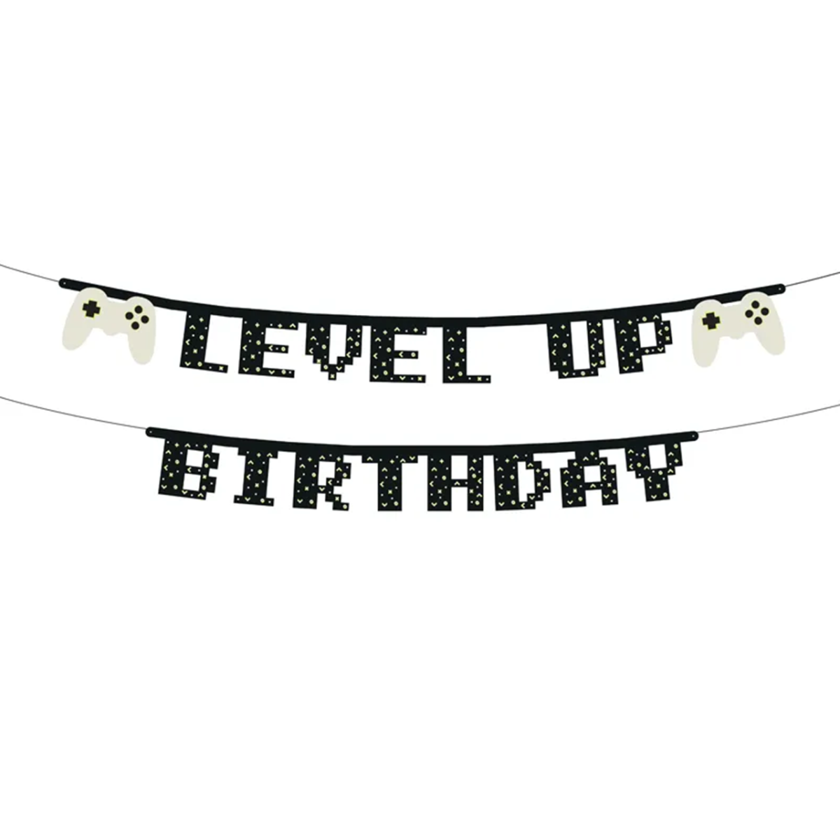 1 Bannergirlande - Gamer Level up - Luftballon-Welt