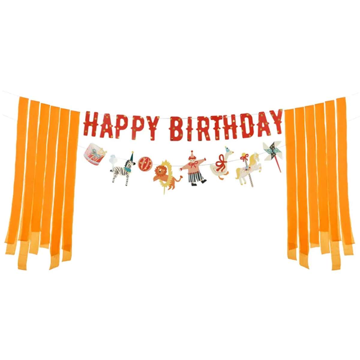 1 Bannergirlande - Happy Birthday Circus - Luftballon-Welt