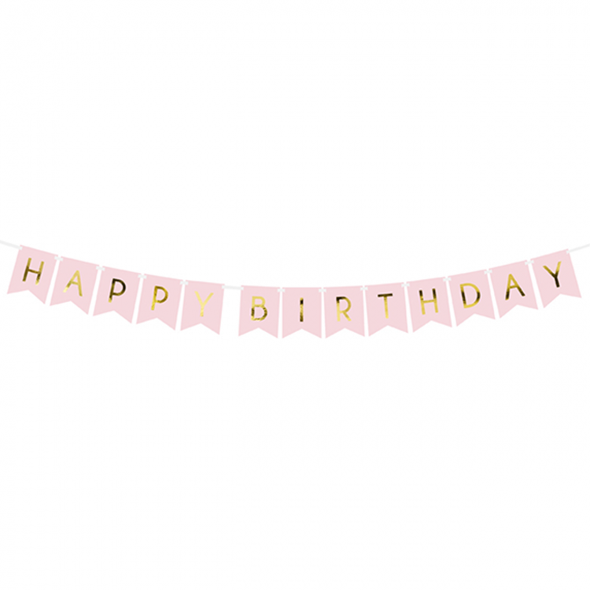 1 Bannergirlande - Happy Birthday - Rosa - Luftballon-Welt