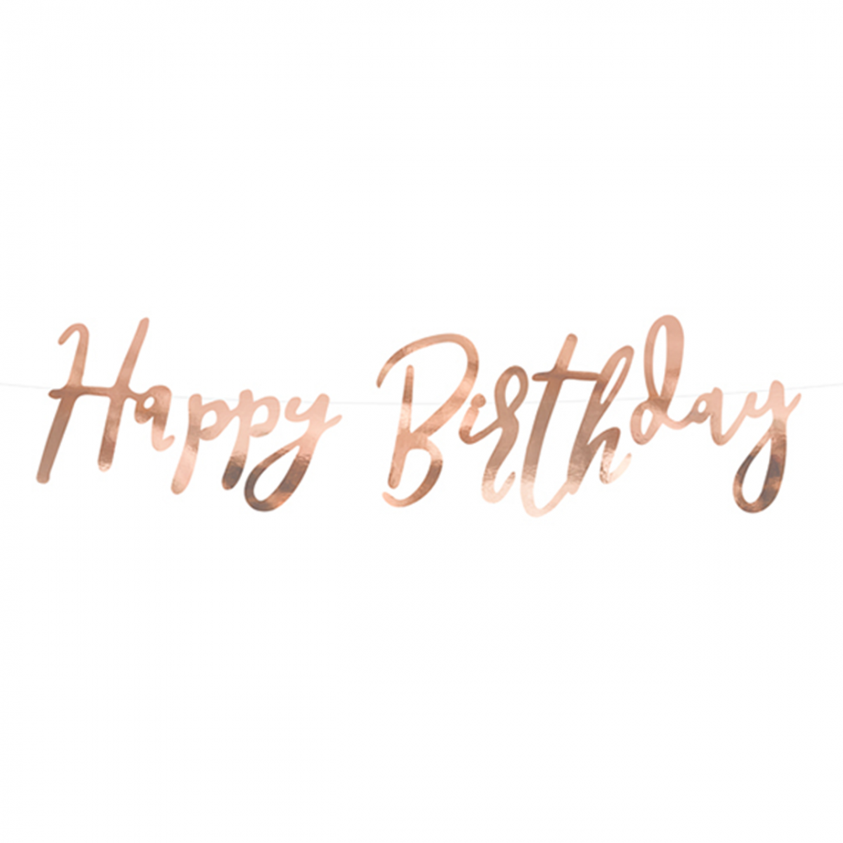 1 Bannergirlande - Happy Birthday - RoseGold - Luftballon-Welt