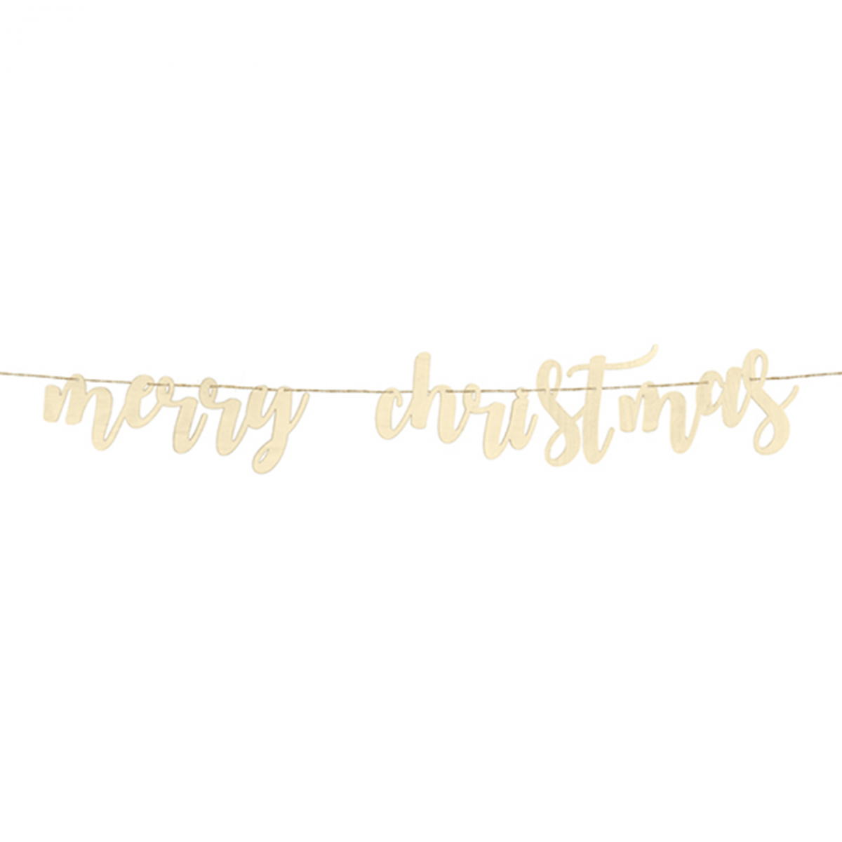1 Bannergirlande - Holz - Merry Christmas - Luftballon-Welt