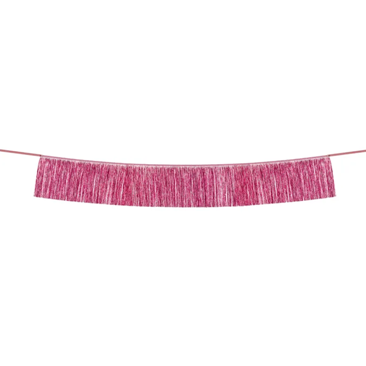 1 Girlande - Fringe Girlande - Rosa - Luftballon-Welt