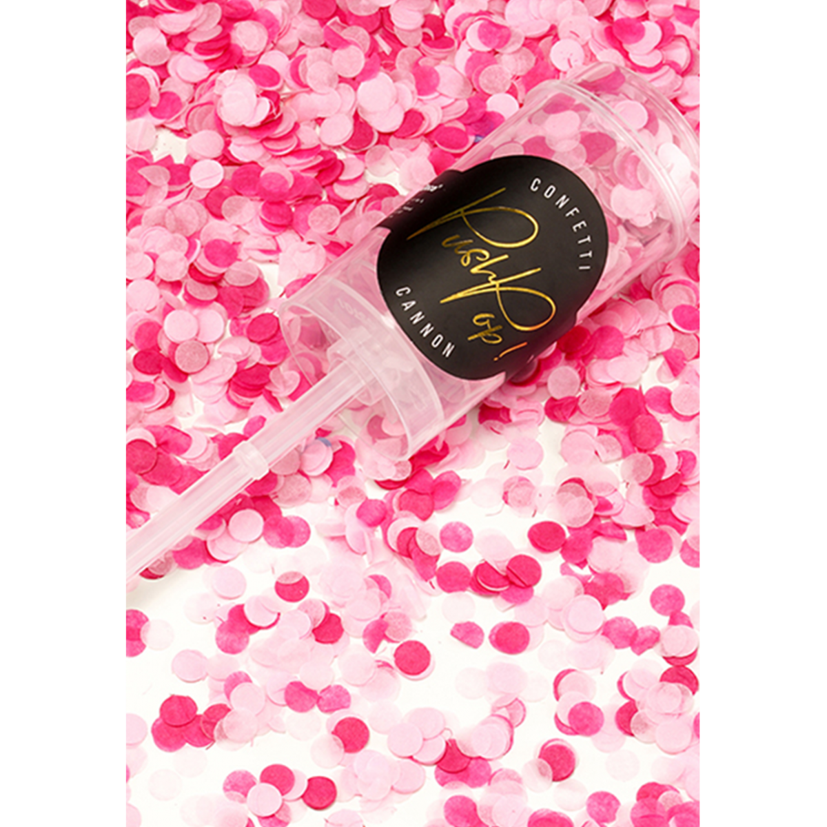 1 Konfetti Push Pop - Rosa & Pink