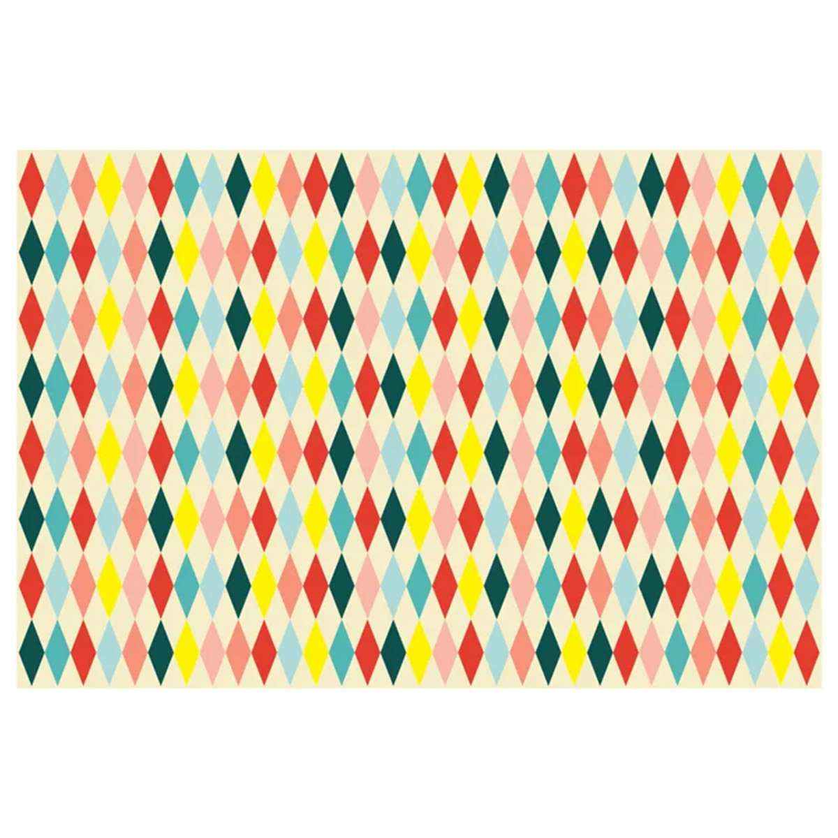 1 Papiertischdecke - Rauten bunt