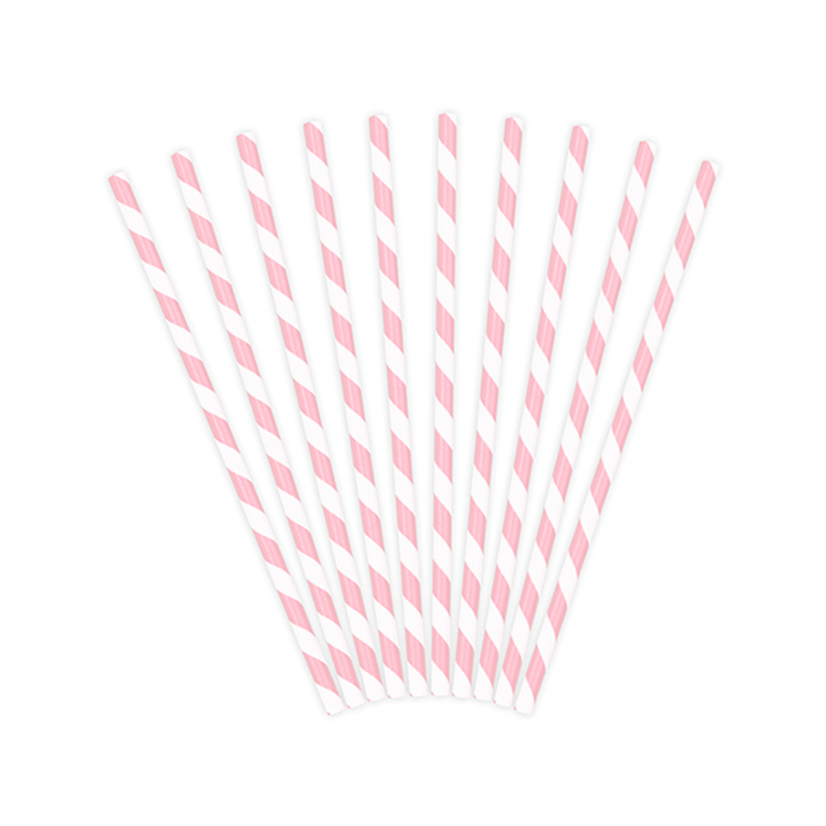 10 Papierstrohhalme - Mix - Rosa - Luftballon-Welt