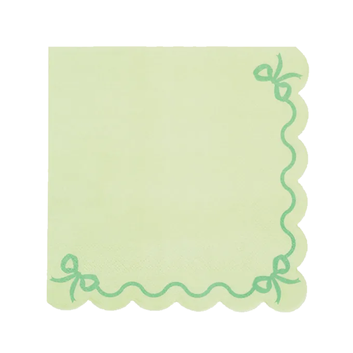 12 Servietten - 33cm - Ruffled Grün - Luftballon-Welt