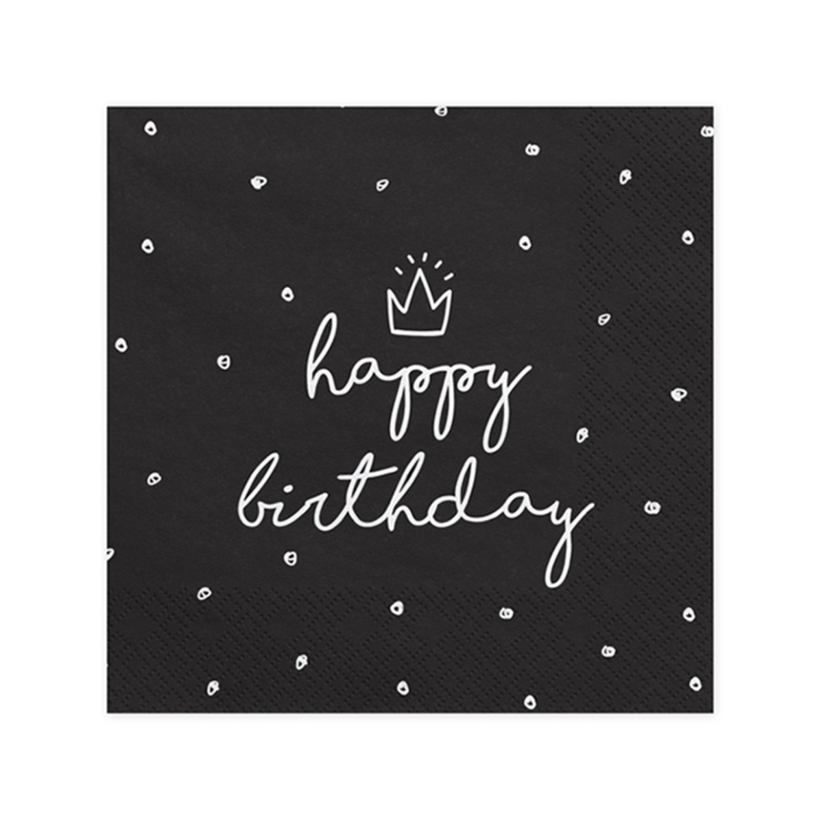 20 Servietten Trend - 33cm - Happy Birthday Black - Luftballon-Welt