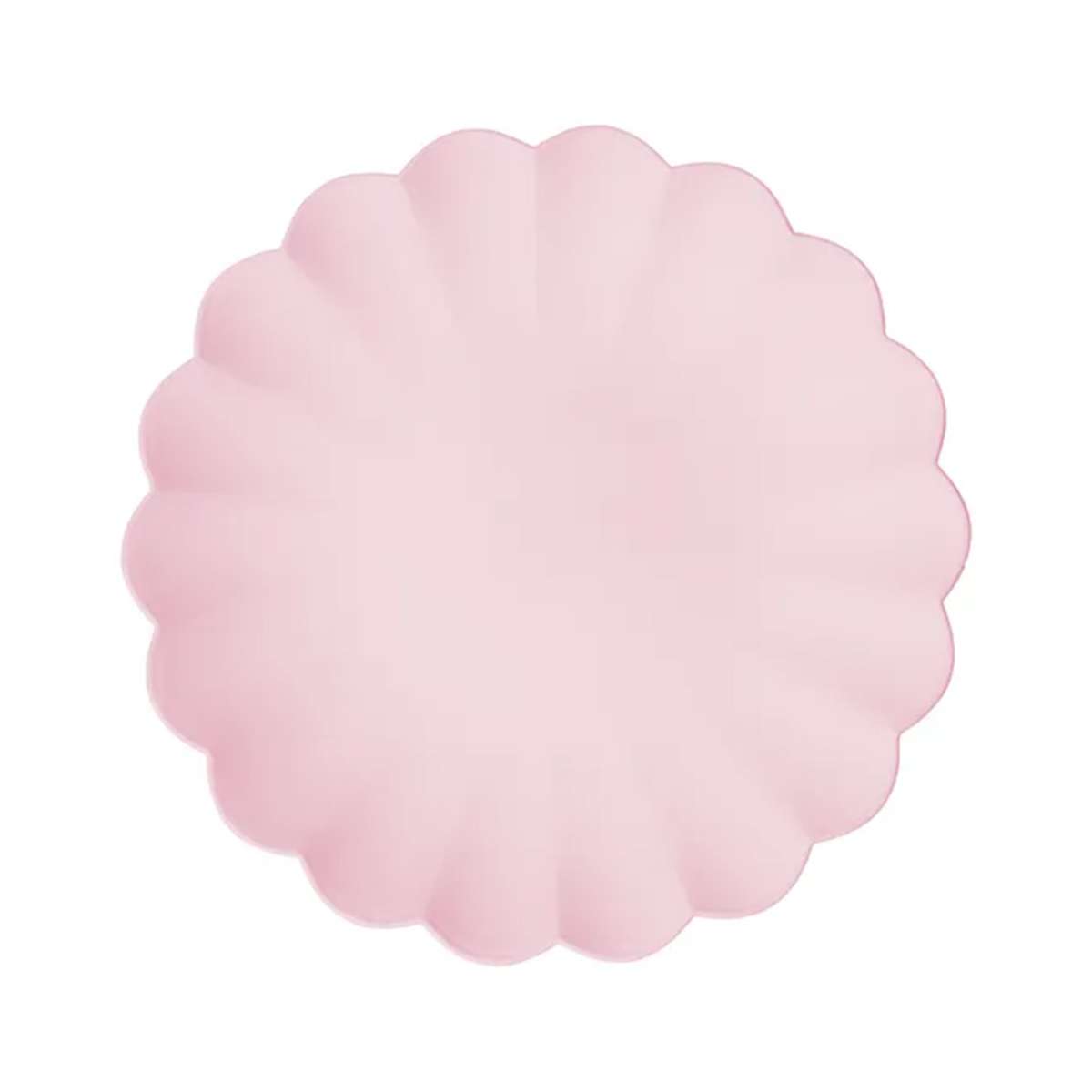 4 Plastikteller - Rüsche - Pink - Luftballon-Welt