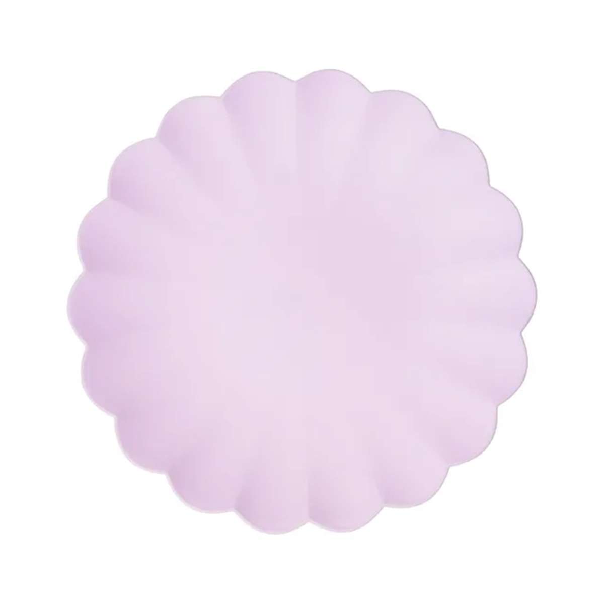 4 Plastikteller - Rüsche - Violet - Luftballon-Welt