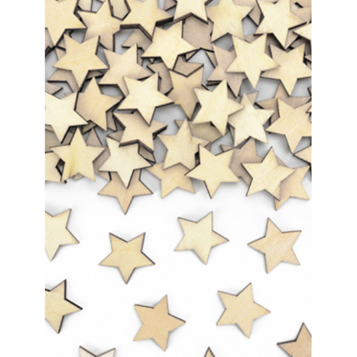 50 Holzkonfetti - Sterne