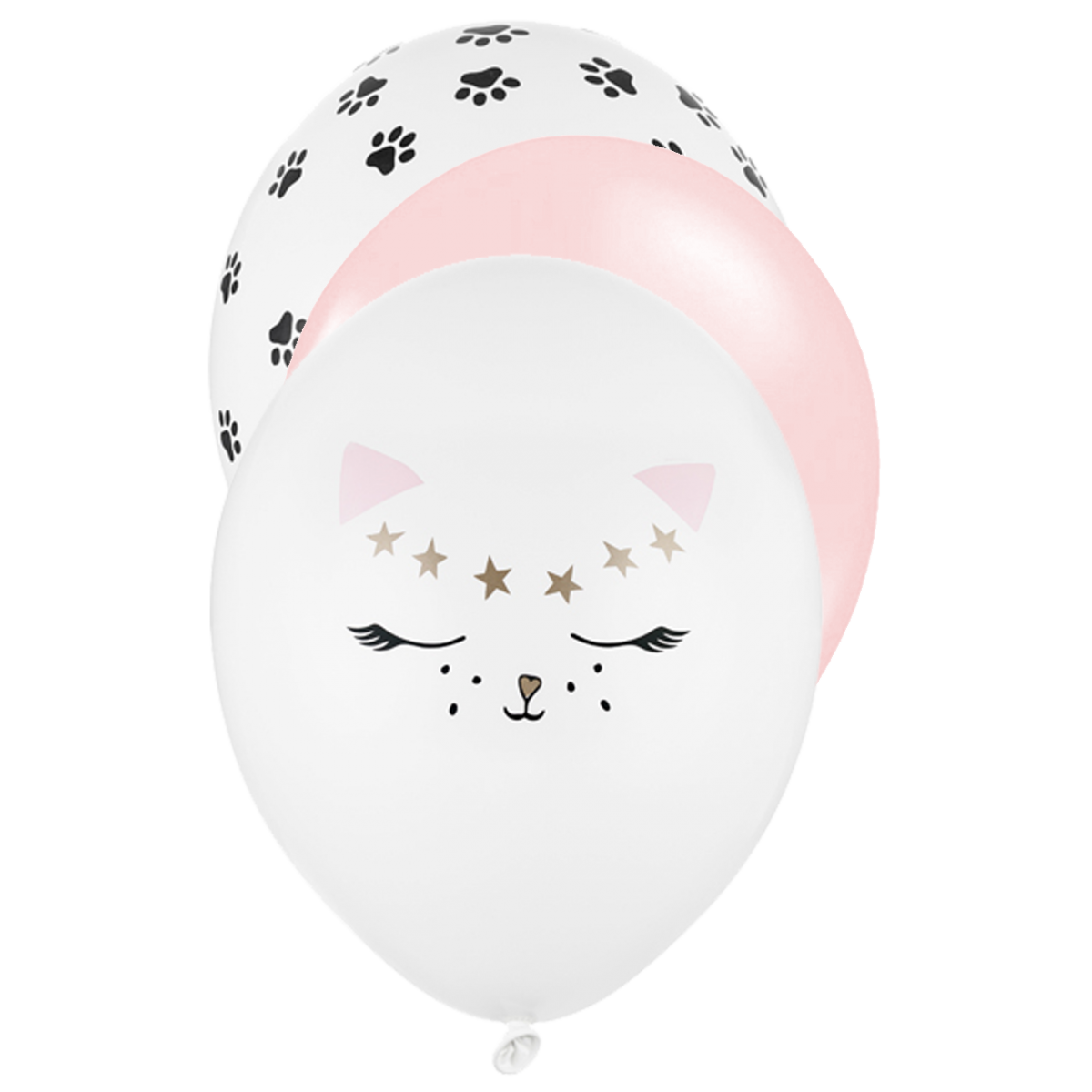 6 Motivballons - Ø 30cm - SET - Cat & Kitty - Luftballon-Welt