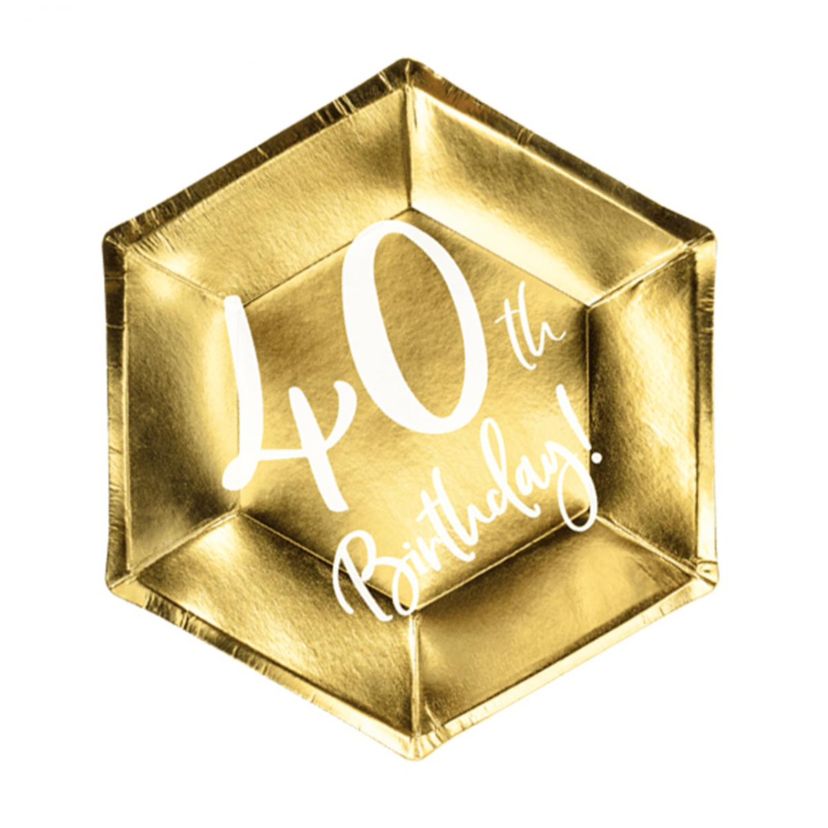 6 Pappteller Trend - Ø 20cm - 40th Birthday - Luftballon-Welt