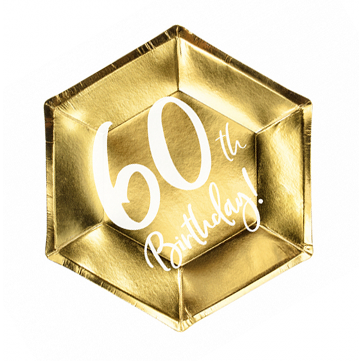 6 Pappteller Trend - Ø 20cm - 60th Birthday
