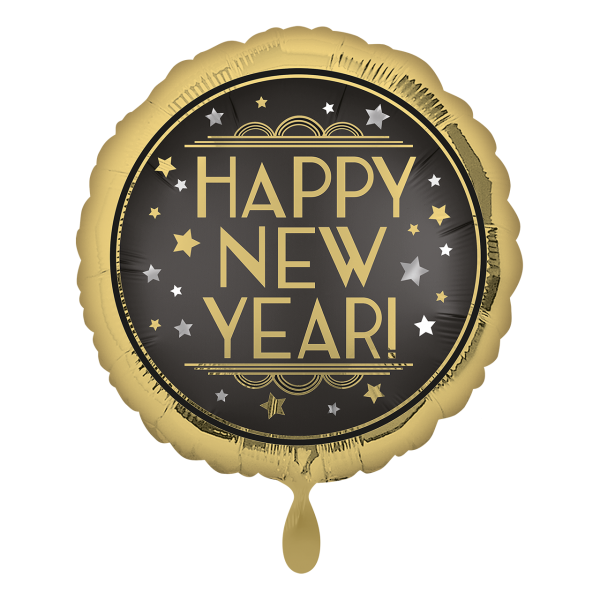 1 Balloon - Vintage Satin New Year - Luftballon-Welt
