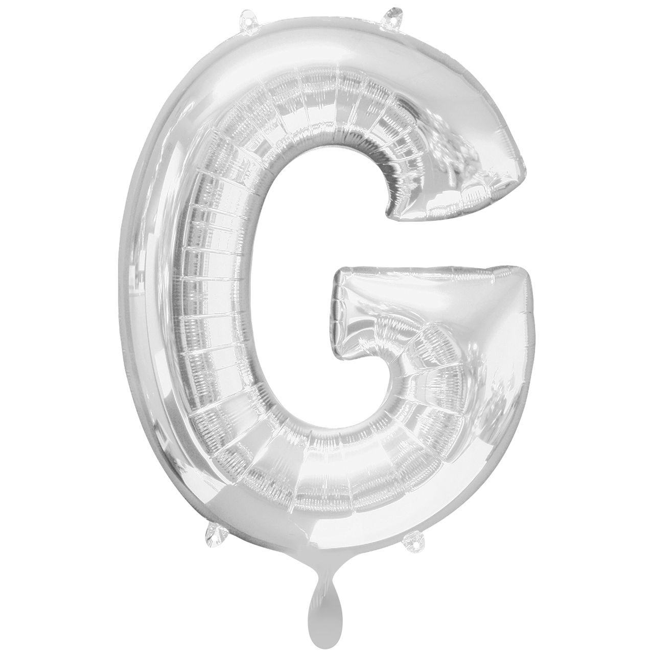 1 Ballon XXL - Buchstabe G - Silber - Luftballon-Welt