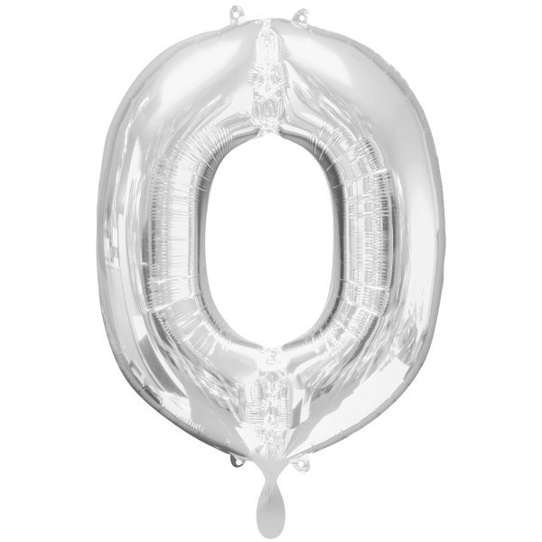 1 Ballon XXL - Buchstabe O - Silber - Luftballon-Welt