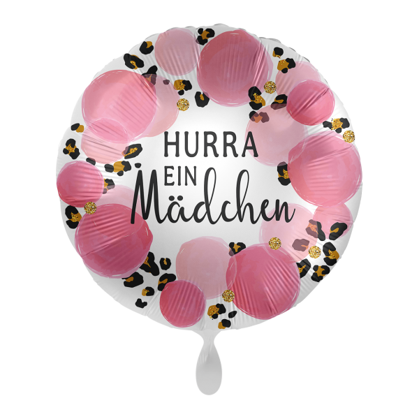 1 Balloon - Baby Girl Leopard - Luftballon-Welt